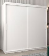 Schiebetürenschrank / Kleiderschrank Bisaurin 5A, Farbe: Weiß matt - Abmessungen: 200 x 200 x 62 cm ( H x B x T)