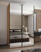 Kleiderschrank / Schiebetürenschrank | Farbe: Eiche Artisan |245,5 x 160 x 64 cm | 11 Fächer | 2 Kleiderstangen | 2 Schiebetüren | Soft-Close | ABS-Kanten
