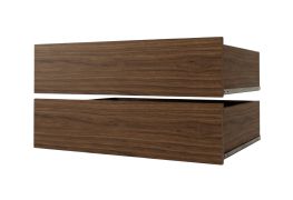 Schubladen für Kleiderschrank, 2er Set, Farbe: Walnuss - für Schränke mit der Breite: 120 - 200 cm