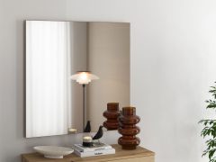 Spiegel | Farbe: Eiche Artisan | für den Vorraum | 80 x 2 x 80 cm | quadratisch | ABS-Kantenschutz | für die Garderobe