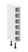 Küchenunterschrank | 6 Fächer | schmal | offen | 15 x 30 x 87 cm | verstellbare Beine | Weiß | widerstandsfähig gegen Beschädigung | für Küchen