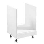 Küchenunterschrank | 1 Schublade mit Vollauszug | Farbe: Weiß | Soft-Close Funktion | 60 x 52 x 82 cm | für Einbau eines Einbauherd | hochglanzlackiert | griffloses System