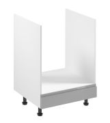 Küchenunterschrank | 1 Schublade mit Vollauszug | Farbe: Grau | Soft-Close Funktion | 60 x 52 x 82 cm | für Einbau eines Einbauherd | hochglanzlackiert | griffloses System