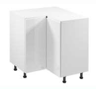 Küchenunterschrank / Eckschrank | Farbe: Weiß | 2 Drehtüren | Soft-Close Funktion | 79 x 79 x 82 cm | 2 Fächer | hochglanzlackiert | verstellbare Beine | griffloses System