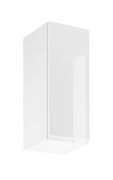 Küchenhängeschrank | 1 Drehtür | Farbe: Weiß | 2 Fächer | Soft-Close Funktion | 30 x 32 x 72 cm | hochglanzlackiert | Türanschlag wechselbar | griffloses System