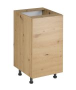 Küchenunterschrank | 1 Drehtür | Farbe: Eiche Artisan | 45 x 47 x 82 cm | 2 Fächer | klassischer Griff oder Push-to-open Funktion | verstellbare Beine