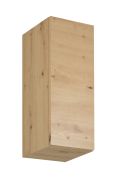 Küchenhängeschrank | 1 Drehtür | Farbe: Eiche Artisan | 30 x 32 x 72 cm | 2 Fächer | Türanschlag wechselbar | klassischer Griff oder Push-to-open Funktion