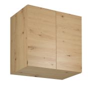 Küchenhängeschrank | 2 Drehtüren | Farbe: Eiche Artisan | 80 x 45 x 72 cm | 2 Fächer | hochwertig Verarbeitet | klassischer Griff oder Push-to-open Funktion