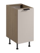 Küchenunterschrank | 1 Drehtür | Farbe: Eiche Baltic Storm / Beige | 2 Fächer | Soft-Close Funktion | 40 x 52 x 87 cm | hochwertig Verarbeitet | verstellbare Beine | Metallgriff