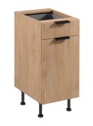 Küchenunterschrank | 1 Schublade | 1 Drehtür | Farbe: Eiche Puccini | 2 Fächer | Soft-Close Funktion | 40 x 52 x 87 cm | hochwertig Verarbeitet | verstellbare Beine