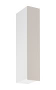 Küchenhängeschrank | 1 Drehtür | Farbe: Weiß / Beige | Soft-Close Funktion | 3 Fächer | 20 x 32 x 100 cm | schmal | Türanschlag: Links