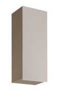 Küchenhängeschrank | 1 Drehtür | Farbe: Eiche Baltic Storm / Beige | Soft-Close Funktion | 3 Fächer | 40 x 32 x 100 cm | schmal | Türanschlag: Rechts