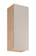 Küchenhängeschrank | 1 Drehtür | Farbe: Eiche Puccini / Beige | Soft-Close Funktion | 3 Fächer | 40 x 32 x 100 cm | schmal | Türanschlag: Rechts