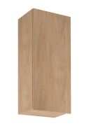 Küchenhängeschrank | 1 Drehtür | Farbe: Eiche Puccini | Soft-Close Funktion | 3 Fächer | 45 x 32 x 100 cm | schmal | Türanschlag: Links