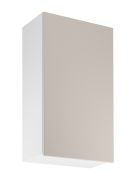 Küchenhängeschrank | 1 Drehtür | Farbe: Weiß / Beige | Soft-Close Funktion | 3 Fächer | 60 x 32 x 100 cm | hochwertig Verarbeitet | Türanschlag: Links