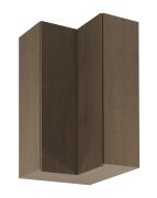 Küchenhängeschrank / Eckhängeschrank | 2 Drehtüren | Farbe: Eiche Baltic Storm | Soft-Close Funktion | 3 Fächer | 60 x 60 x 100 cm | hochwertig Verarbeitet