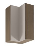 Küchenhängeschrank / Eckhängeschrank | 2 Drehtüren | Farbe: Eiche Baltic Storm / Beige | Soft-Close Funktion | 3 Fächer | 60 x 60 x 100 cm | hochwertig Verarbeitet