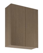 Küchenhängeschrank | 2 Drehtüren | Farbe: Eiche Baltic Storm | Soft-Close Funktion | 3 Fächer | 80 x 32 x 100 cm | hochwertig Verarbeitet