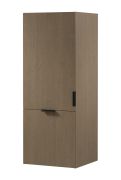 Küchenaufsatzschrank | 1 Drehtür | 1 Falt-Lifttür | funktional und stilvoll | Farbe: Eiche Baltic Storm | 4 Fächer | 60 x 58 x 158 cm | Metallgriffe | Türanschlag: Links
