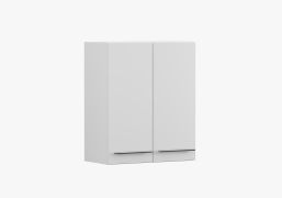Hängeschrank / Drehtürenschrank | Parnassus 07 | Weiß | 2 Türen | Griffe: Metall | 71,5 x 60 x 29 cm | Metallgriffe | Hängeschrank für Küche