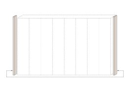 Seitlicher LED-Rahmen für Drehtürenschrank / Kleiderschrank Neiafu und Anbaumodule, Farbe: Kaschmir, Höhe: 226 cm