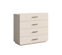 Kommode mit vier Schubladen Ioannina 03, Farbe: Beige, aus hochwertigen Materialien, Maße: 92,5 x 99,5 x 44 cm, ABS-Kantenschutz