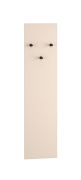 Garderobe mit drei Haken Petkula 18, Farbe: Beige hell, ABS-Kantenschutz, für Vorraum, Haken: Schwarz, modernes und einfaches Design