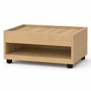 Couchtisch Polan 2 | Farbe: Eiche Sonoma | robust & pflegeleicht | 60 x 42 x 20 cm | große zusätzliche Ablage | Wohnzimmertisch