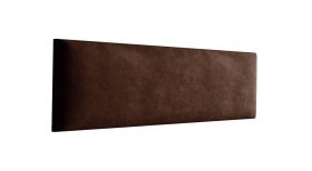 Polsterpaneele, 10er Set, Farbe: Dunkelbraun, Bezug: Velour, Maße: 60 x 15 cm