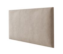 Polsterpaneele, 10er Set, Farbe: Hellbraun, Bezug: Velour, Maße: 60 x 30 cm