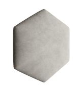 Polsterpaneele, 10er Set, Farbe: Grau, Bezug: Velour, Maße: 35 x 40,5 cm