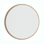 Spiegel | Rund | Farbe: Eiche | 42 x 8 x 42 cm | für Schreibtisch  20