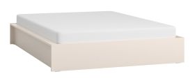 Doppelbett / Gästebett | ohne Kopfteil | Farbe: Beige | Liegefläche: 160 x 200 cm | inkl. Hublift Lattenrost | für Erholsamen Schlaf | minimalistisches Design