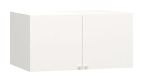 Schrankaufsatz Aenna, Farbe: Weiß, Griffe: Weiß, Maße: 50 x 100,5 x 60 cm