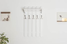 Garderobe Kiefer massiv Vollholz weiß lackiert Junco 348 – Abmessung 100 x 60 x 33 cm