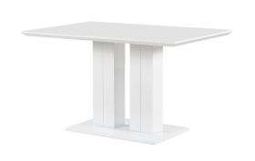 Esstisch Daures 116, in Weiß Hochglanz, 140 x 90 cm, eckiger Esszimmertisch, edles Design, langlebig und stabil