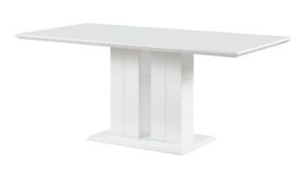 Eckiger Esstisch Daures 114, in Weiß Hochglanz, 180 x 90 cm, hochwertig verarbeitet, elegantes Design, sehr stabil