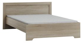 Doppelbett Popondetta 04, Farbe: Sonoma Eiche - Liegefläche: 160 x 200 cm (B x L)