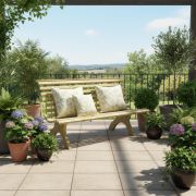 Gartenbank | aus Massivholz | Fichte | langlebig | kesseldruckimprägniert | robust | 150 x 73 x 82 cm | stabile Holzbank