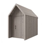 Geräteschuppen | Grau-Braun | Außenmaße: 162,4 x 285,7 cm | Grundfläche: 4,64 m² | Skandinavischer Style | Satteldach | Fichtenholz | Malmö 21