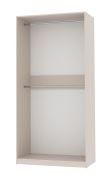 Offener Kleiderschrank | Cabecao 01 | Kaschmir | 2 Kleiderstange | 206 x 100 x 51 cm | schlichtes Design | eckig | kompakt | ausrechend Stauraum