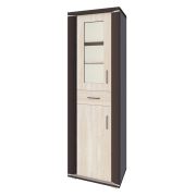 Vitrine Aitape 33, Farbe: Sonoma Eiche dunkel / Sonoma Eiche hell - Abmessungen: 188 x 60 x 40 cm (H x B x T)