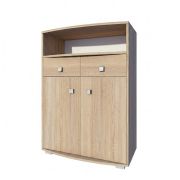 Kommode Rabaul 04, Farbe: Sonoma Eiche - Abmessungen: 126 x 94 x 40 cm (H x B x T)