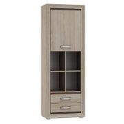 Schrank Kundiawa 28, Farbe: Sonoma Eiche hell / Sonoma Eiche dunkel - Abmessungen: 200 x 70 x 40 cm (H x B x T)