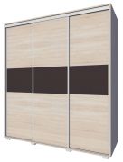 Schiebetürenschrank / Kleiderschrank Rabaul 39, Farbe: Sonoma Eiche hell / Sonoma Eiche dunkel - Abmessungen: 210 x 150 x 60 cm (H x B x T)