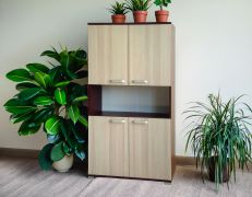 Schrank Cikupa 45, Farbe: Nuss / Ulme - Abmessungen: 190 x 90 x 40 cm (H x B x T)