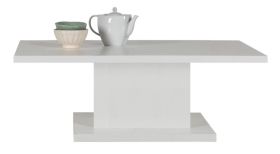Esstisch Daures 136, Farbe: Weiß Hochglanz - Abmessungen: 160 x 80 cm (B x T)