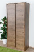 Drehtürenschrank / Kleiderschrank Selun 05, Farbe: Eiche Dunkelbraun - 197 x 90 x 53 cm (H x B x T)