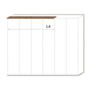 Oberer Rahmen für Drehtürenschrank / Kleiderschrank Manase 15 und Anbaumodule, Farbe: Eiche Braun - Breite: 202 cm