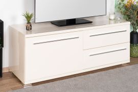 TV-Unterschrank Garim 24, Farbe: Beige Hochglanz - 46 x 120 x 45 cm (H x B x T)